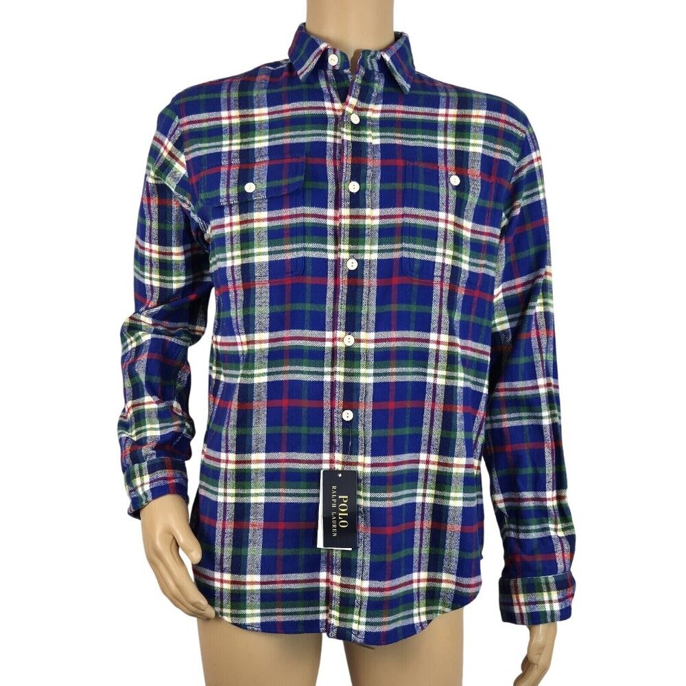 Polo Ralph Lauren Men's Shirt Size M Classic Fit Plaid Flannel shirt (3)
